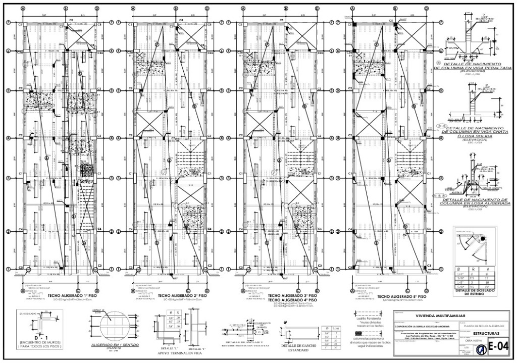 Detalles Estructurales - Techo Aligerado